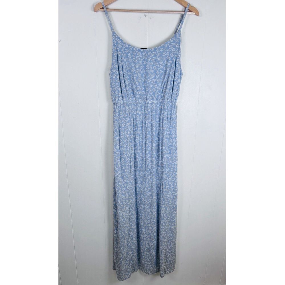Mod Lusive Spaghetti Strap Blue White Floral Summer Maxi ‎ Dress Women's Small